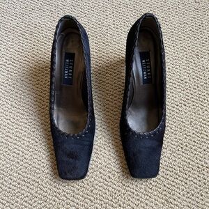 Stuart Weitzman Vintage Dark Brown Cow Hair Leather Heels